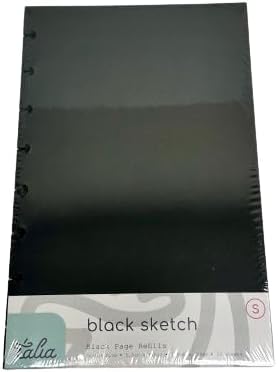 Talia Discbound Notebook Refills (Blank Pages (Black), Junior (5.5in x 8.5in))