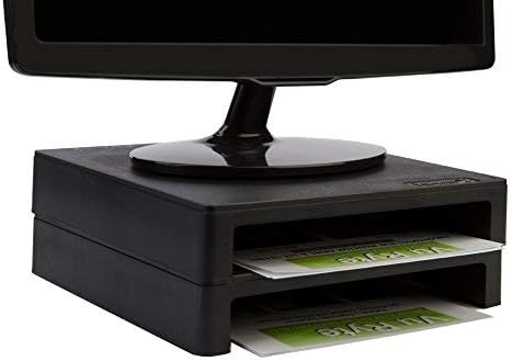 Stackable 2 Inch Computer Monitor Riser Stand, VuRyser 2, Black, VUR 4855 (Single)