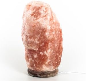 30-40 LBS Authentic Natural Himalayan Crystal Rock Salt Lamp Pink Light, Hand Crafted Wooden Base Carved at The Base of The Himalayas Night Light Wonderful Gifts 30-40 lbs with Cord
