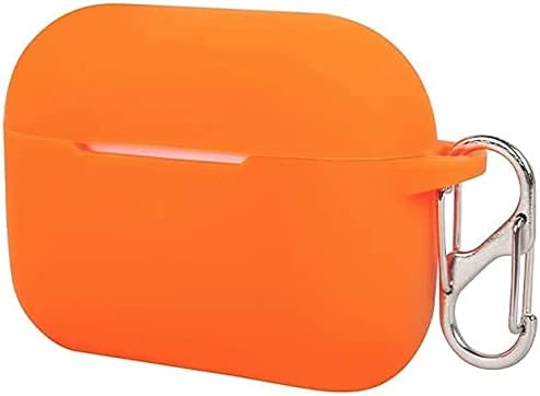 Felony Case – Soft Silicone AirPods Pro Case - Neon Orange | Shockproof, 360° Protective Apple Airpods Case Cover with Keychain | Wireless Charging Compatible with Front LED Visible