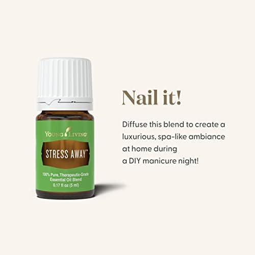 Young Living Stress Away Essential Oil Blend – 100% Pure, Vanilla-Lime Aroma, Diffuser & Topical Use, 5ml