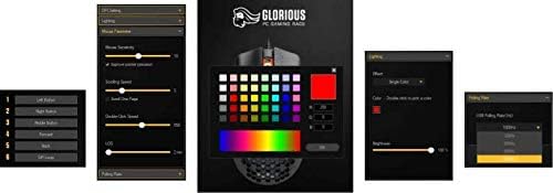 Glorious Model O- (Minus) Compact Wired Gaming Mouse - 58g Superlight Honeycomb Design, RGB, Pixart 3360 Sensor, Ambidextrous, Omron Switches - Glossy Black