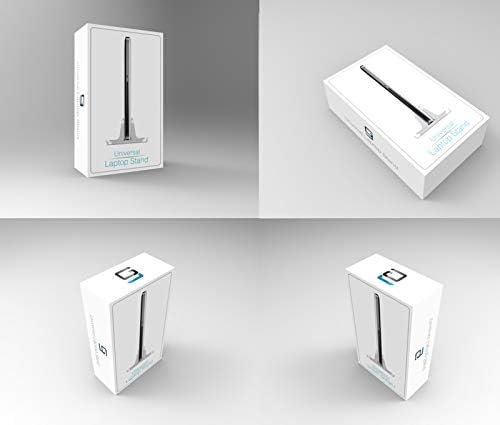 Vertical Laptop Stand for Desk [Adjustable] Sturdy Aluminum Dock Fits All Laptops (up to 20.3 inches) Space Saving, Modern Compact Holder, Compatible with MacBook Pro/Air, Surface, HP, Dell (Silver)