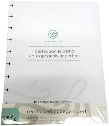 Talia Discbound Notebook Refills (Reinforced College Ruled, Midsize (7.5in x 9.75in))