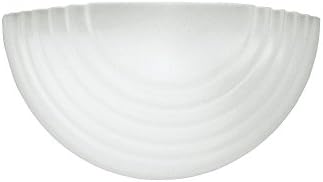 Generation Lighting 4123-15 One-Light Bath or Wall Sconce with Satin White Glass Shade, White Finish