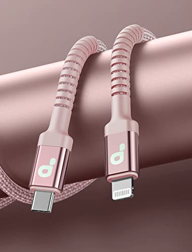 USB C iPhone Charger Cable Fast Charging, 2Pack 6FT USB Type C to Lightning Cable [Apple MFi Certified] iPhone Fast Charger Cord Compatible with iPhone 14/13/12/11 Pro Max/XS MAX/XR/XS/8/iPad-Pink