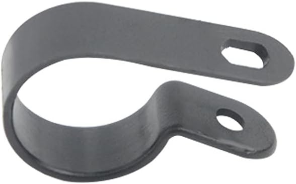 100PCS 3/4" Nylon Cable Clips Assortment R-Type Cable Clip Kit Black Plastic Wire Clamps Fasteners for Wire Mounting