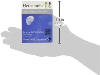 Herbatonin 3mg - The Only Natural Plant Melatonin Natural Sleep Cycle, Body Clock And Circadian Rhythm Support For Jet Lag, 60 Vegan Capsules (60 Day Supply)