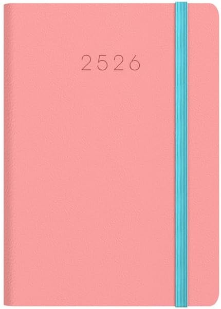 Collins 'Legacy' 14 Month Mid/Academic Year Planner, July 2025-August 2026 Week-to-View Diary, A6 Hard Cover, Pink