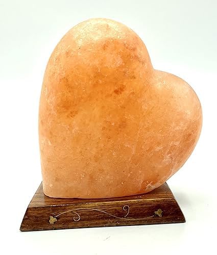 Himalayan Pink Salt Heart Lamp Comes with Dimmer Switch and a Pair of Bulbs (Heart 1) Gift Idea