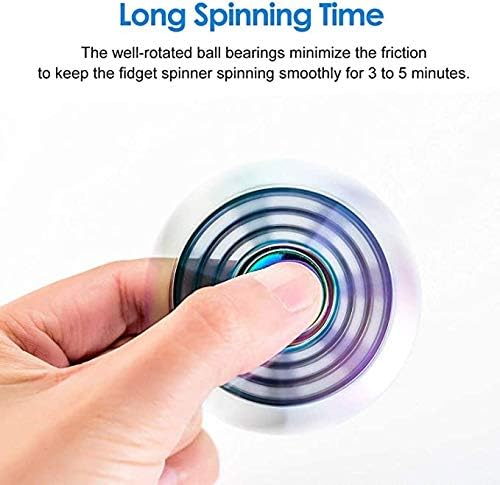 Cool Fidgets Spinners Metal Toys for Kids Adults 7 Pack, Finger Hand Spinners Stocking Stuffers, Desk Toys Fingertip Gyro Party Favors Supplies, Stress Relief Toys Holiday Goodie Bag Filler Gift