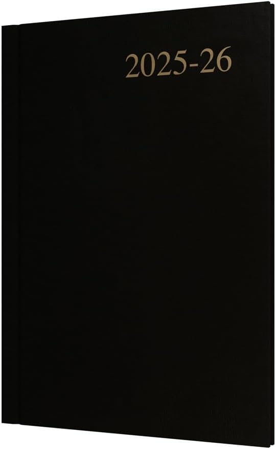 Collins 'Essentials' 12 Month Mid/Academic Year Planner, July 2025-July 2026 - ESSA53M.99-2526 - Week-to-View Diary, A5 Hard Cover, Black