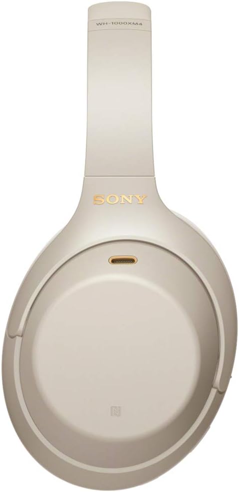 Sony WH-1000XM4 Wireless Industry Leading Noise Cancelling Over-Ear Headphones with Mic for Hands Free Calling and Alexa, Silver WH-1000XM4/S Bundle w/Case + Deco Gear Portable Charger + Gym Bag