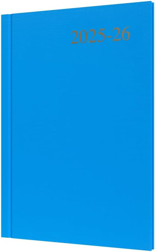 Collins 'Essentials' 12 Month Mid/Academic Year Planner, July 2025-July 2026 - ESSA53M.57-2526 - Week-to-View Diary, A5 Hard Cover, Light Blue