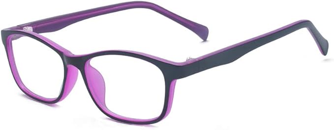 Outray Boys Girls Blue Light Blocking Glasses Anti-Blue Light Anti-Eyestrain Anti-Glare Anti UV Age 3-12 (2186c3 Purple)
