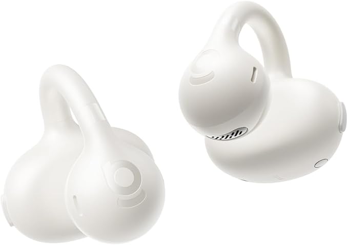 Baseus Bass BC1 Open Ear Earbuds Clip-On Headphones, Open-Ring Comfort with Tri-Curve Snug Clip, Powerful Sound with SuperBass, 4-Mic Clear Calls, IP55 Waterproof, 38H Playtime, Lightweight