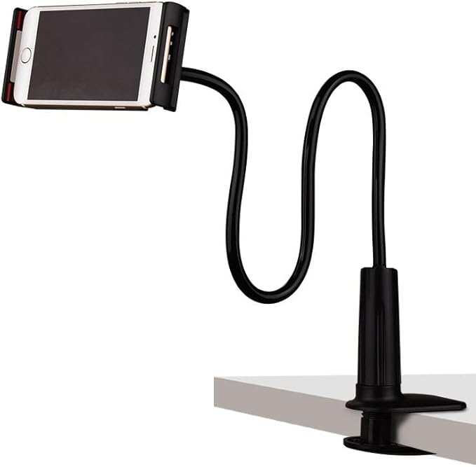 Gooseneck Tablet Holder, Adjustable Tablet Stand for iPad, iPhone, Samsung, 4.7-10.1 inch