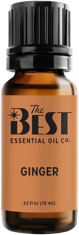 The Best Ginger Essential Oil- Premium Grade- 100% Pure & Natural for Aromatherapy, Diffuser, Spa, Massage, Air Freshener- 10 ml (.33 fl oz)