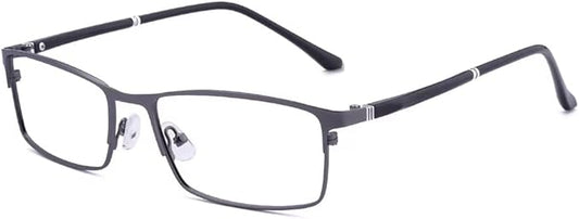 GUDVUE Blue Light Glasses for Men Rectangle Computer Glasses Gaming Eyeglasses, Gunmetal
