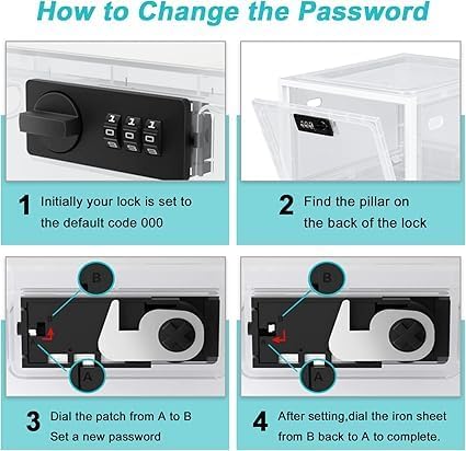 Medicine Lock Box for Safe Medication, Clear Lockable Storage Box for Phone Tablet Office School Home Safety