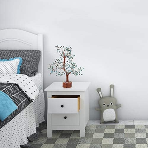 FASHIONZAADI Turquoise Crystal Tree, Gemstone Tree Home and Office Decor, Good Luck Gifts, Crystals Decor, Housewarming Gifts