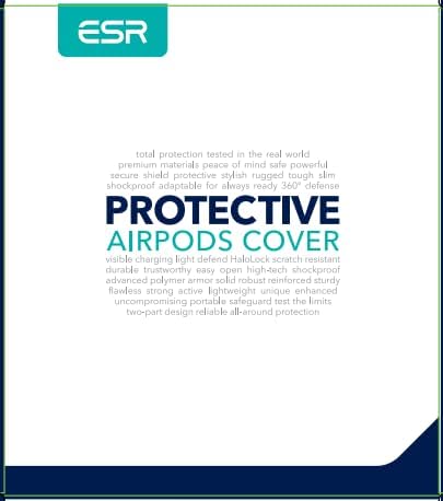 ESR for AirPods Pro 2 Case, Compatible with Airpods Pro 2nd Generation Case (2023/2022/2019), Compatible with MagSafe, Magnetic Lid Lock, Full Drop Protection, White