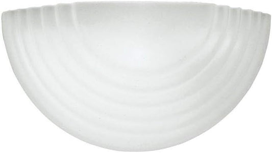 Generation Lighting 4123-15 One-Light Bath or Wall Sconce with Satin White Glass Shade, White Finish