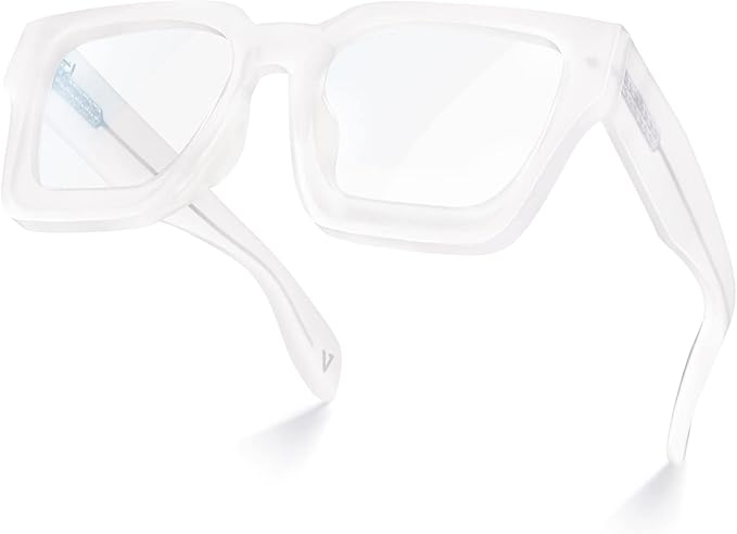 VISOONE Blue Light Blocking Glasses with TR90 Rectangle Frame and Chic Preppy Look for Women Men RIVER