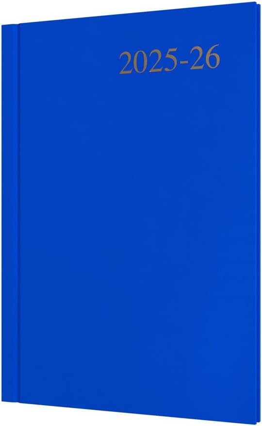 Collins 'Essentials' 12 Month Mid/Academic Year Planner, July 2025-July 2026 - ESSA53M.60-2526 - Week-to-View Diary, A5 Hard Cover, Blue