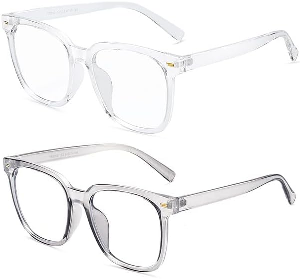 PANNER Oversized Square Blue Light Blocking Glasses for Women Men Anti Glare Reduce Eyestrain Computer Glasses