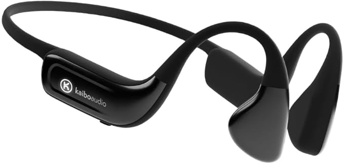 Kaibo Flow - Bone Conduction Headphones with Noise-Cancelling Mic - Adjustable Headband - USB-C Quick Charge - IPX67 Waterproof - Sport Headset for Gym, Running, Cycling