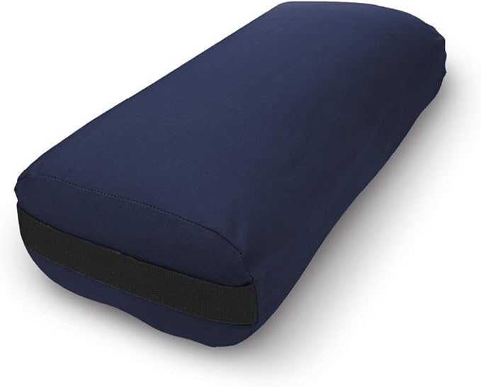 Bean Products Yoga Bolster - Made In The USA With Eco Friendly Materials - Round or Rectangular Support Cushions That Elevate Your Practice - Natural Cotton