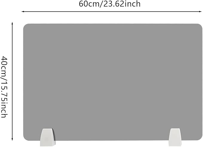 4PCS Desk Dividers Office Partitions, Privacy Desk Panel Protective, Acrylic Plexiglass Shield with Clamps for Offices Schools Call Centers - 23.6”L X15.8”W
