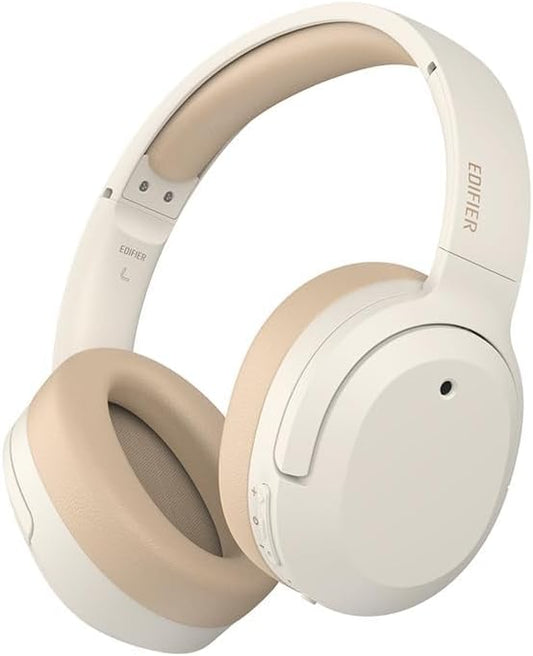 Edifier W820NB Plus Over-Ear Active Noise Cancelling Headphones, Clear Calls with Deep Noise Reduction,Bluetooth Headphones with LDAC for Hi Res Wireless Audio Comfortable Fit,Bluetooth 5.2, Ivory