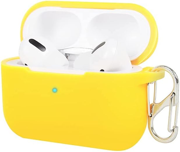 FELONY CASE – Soft Silicone AirPods Pro Case - Neon Yellow | Shockproof, 360° Protective Apple Airpods Case Cover with Keychain | Wireless Charging Compatible with Front LED Visible