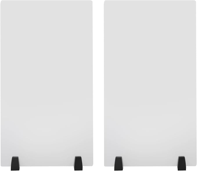 2 Packs Dual Frosted Plexiglass Desk Privacy Panels, 30 x 18 Inch Acrylic Cubicle Desk Dividers, Acrylic Frosted Partition Board, Desk Divider for Classrooms, Offices
