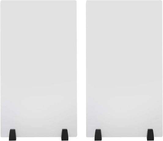 2 Packs Dual Frosted Plexiglass Desk Privacy Panels, 30 x 18 Inch Acrylic Cubicle Desk Dividers, Acrylic Frosted Partition Board, Desk Divider for Classrooms, Offices