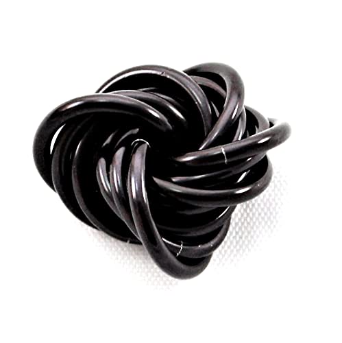 Möbii Fidget Ball (Solid Color): Quiet Mobius ADHD Anxiety Stim Stress Relief Toy Tool for Home Travel Office or Desk (Small, Full, Onyx)