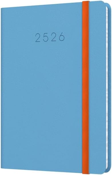 Collins 'Legacy' 14 Month Mid/Academic Year Planner, July 2025-August 2026 Week-to-View Diary, A6 Hard Cover, Blue