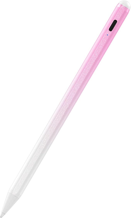 Stylus Pen for iPad 6th-11th Generation-2X Fast Charge Active Pencil Compatible with 2018-2025 Apple iPad Pro 11"/12.9"/M4, iPad Air 3/4/5/M2/M3,iPad mini 5/6 Gen-Gradient White Pink