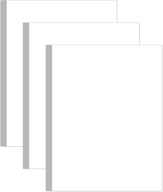 (3-Pack) 7" x 9.25" Blank Print Paper, 300Sheets/600Pages Classic Size Blank Loose-Leaf Paper, DIY Template Printing in Happy Planners