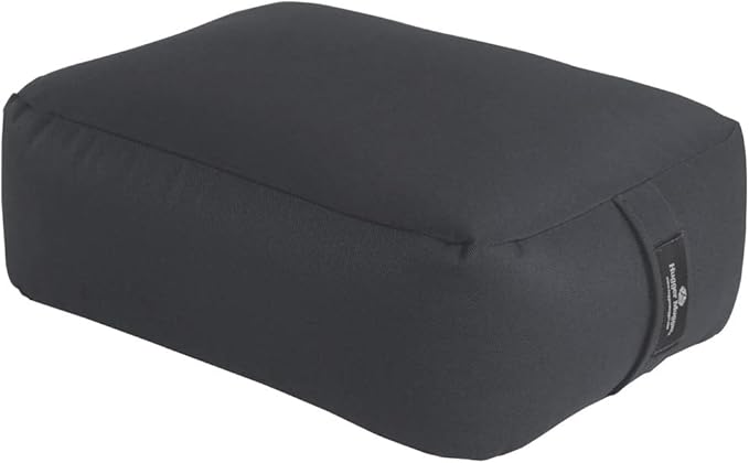 Hugger Mugger Zen Meditation Cushion - Wider Base, Use Horizontally or Vertically, Buckwheat Filled, Durable Fabric, Handmade in USA