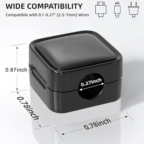 IFNOW 12 Pack Magnetic Cable Clips Cord Organizer Black Self Adhesive Cord Holder Under Desk Cable Management for Home,Office,Car,Desk,Nightstand