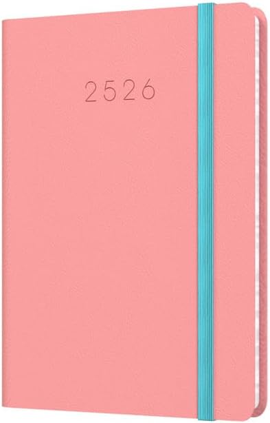 Collins 'Legacy' 14 Month Mid/Academic Year Planner, July 2025-August 2026 Week-to-View Diary, A6 Hard Cover, Pink