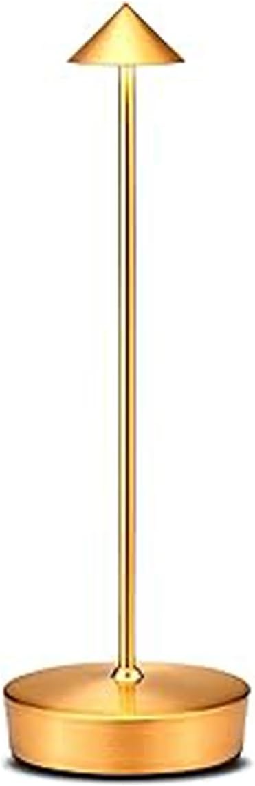 Gold Cordless Rechargeable Table Lamp 7200mAh Portable Touch Control Led Waterproof Table Lamp for Bedroom Reading