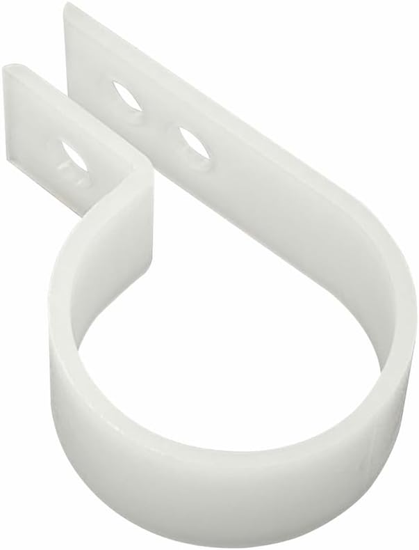 50 Pcs 1 Inch R-Type Nylon Cable Clamp，White 1" Plastic Wire Clips Fasteners Assortment for Wire Management