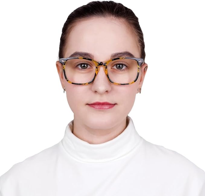 YEIN Bifocal Reading Glasses with Blue Light Blocking Lenses, Bifocal Reader for Women and Men, Vintage Square frame with Spring Hinge (+0.00/+1.75 magnification)