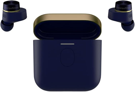 Bowers & Wilkins Pi7 S2 True Wireless Earbuds - Active Noise Cancellation, Qualcomm aptX Technology, Bluetooth, Crystal-Clear Calls, Wireless & 15-Minute Quick Charging, Midnight Blue