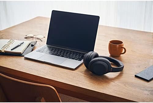 Sony WH-1000XM4 Wireless Noise Canceling Overhead Headphones with Mic for Phone-Call, Voice Control, Black, with USB Wall Adapter and Microfiber Cleaning Cloth - Bundle