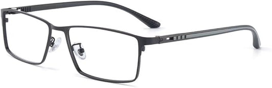 GUDVUE Mens Blue Light Glasses Rectangle Computer Glasses Gaming Glasses, Rectangle Black